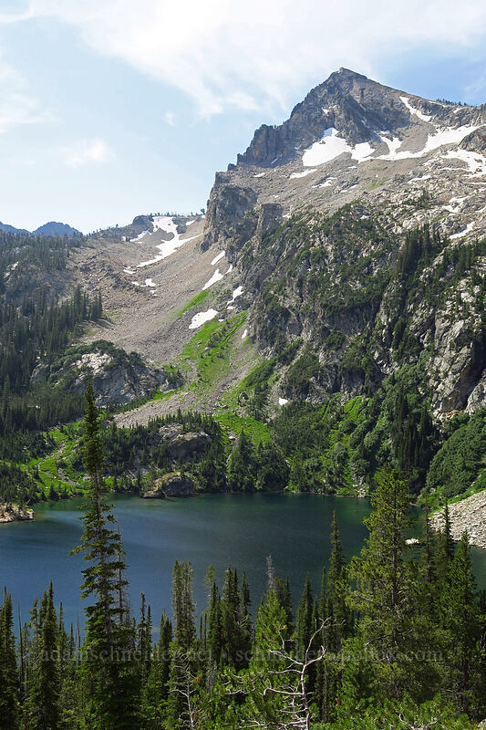 Alpine Peak & Alpine Lake [Iron Creek-Stanley Lake Trail, Sawtooth Wilderness, Custer County, Idaho]