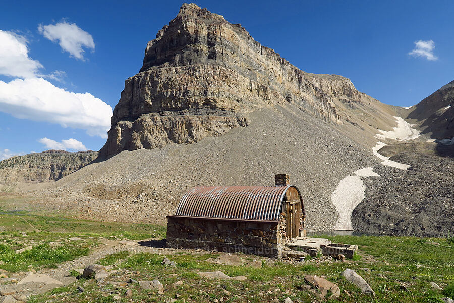 Emerald Lake Shelter & The Shoulder [Mt. Timpanogos Trail, Mount Timpanogos Wilderness, Utah County, Utah]