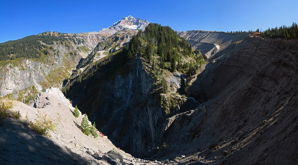 Sandy River Canyon panorama [Sandy River Canyon rim, Mt. Hood Wilderness, Clackamas County, Oregon]
