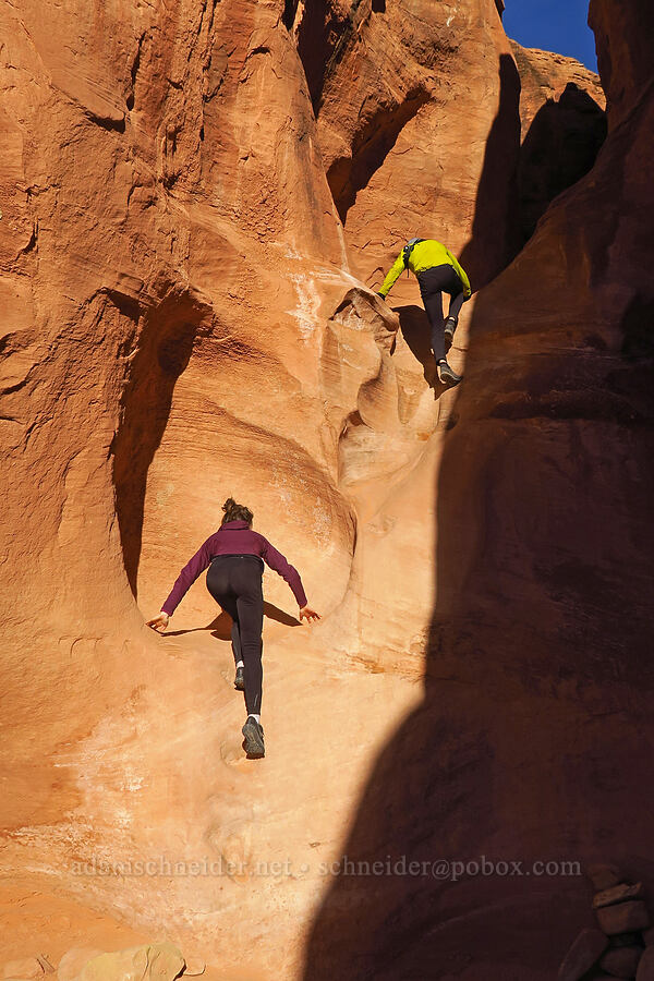lower entrance of Peek-A-Boo Canyon [Dry Fork Coyote Gulch, Grand Staircase-Escalante National Monument, Kane County, Utah]