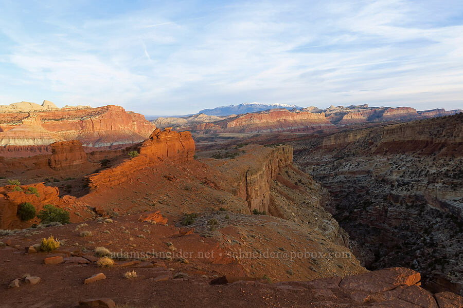 Mount Ellen, Capitol Reef, & Sulphur Creek Canyon [Sunset Point, Capitol Reef National Park, Wayne County, Utah]