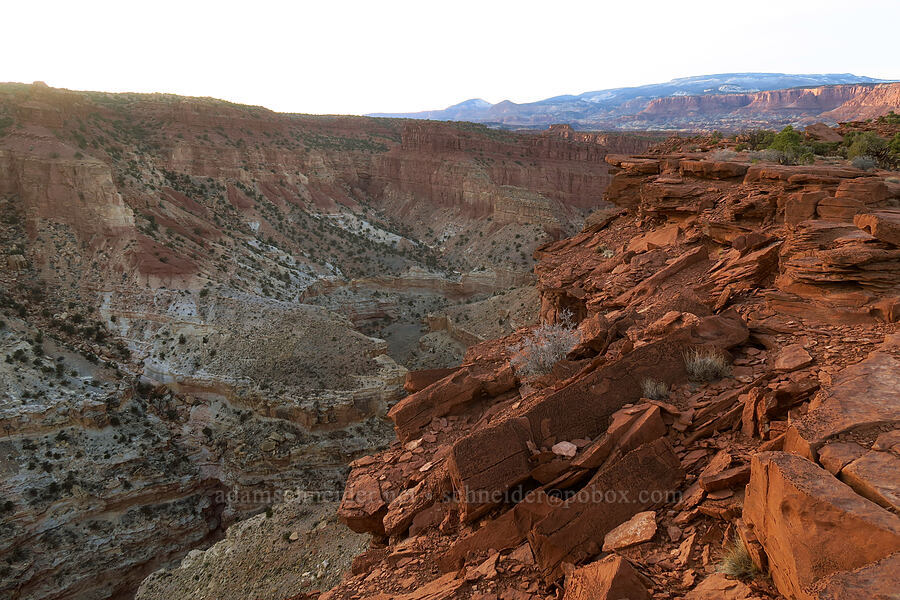Sulphur Creek Canyon [Sunset Point, Capitol Reef National Park, Wayne County, Utah]
