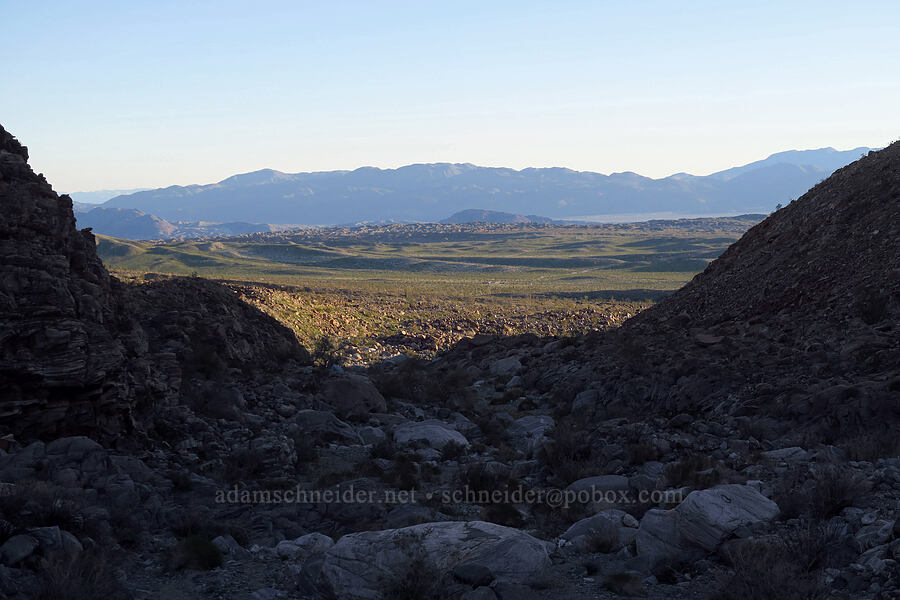 mouth of Rattlesnake Canyon [Rattlesnake Canyon, Anza-Borrego Desert State Park, San Diego County, California]