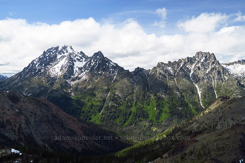 Mount Stuart & Argonaut Peak [summit of Bean Peak, Wenatchee National Forest, Kittitas County, Washington]