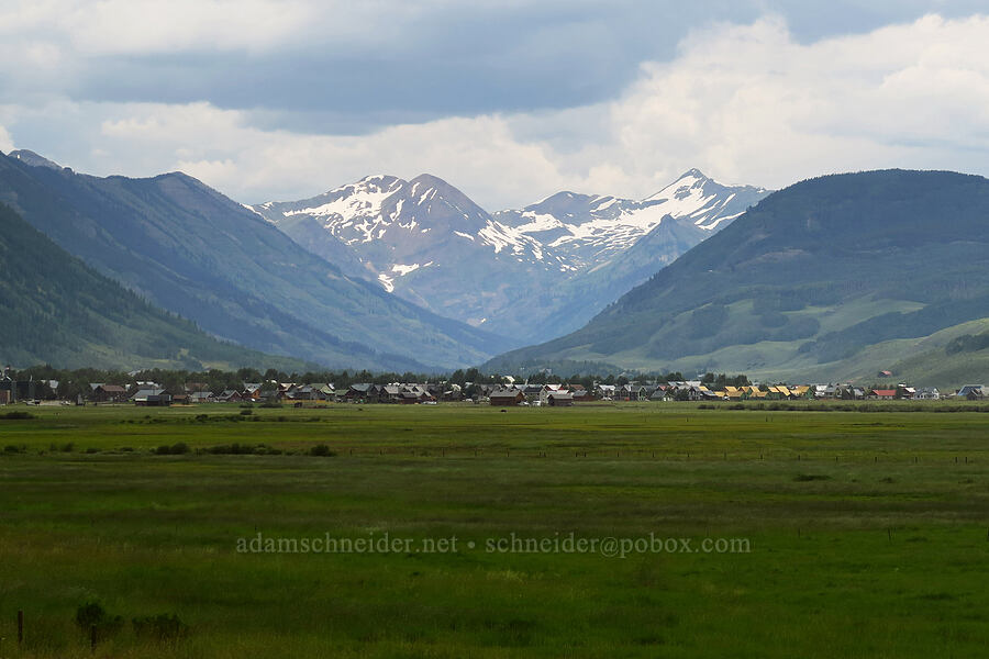 Augusta Mountain, Purple Mountain, and the Slate River Valley [Highway 135, Crested Butte, Gunnison County, Colorado]