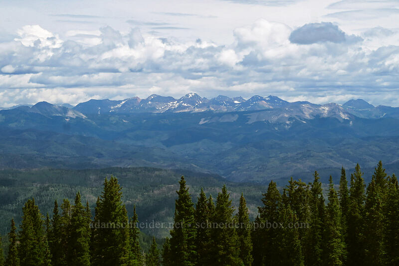 mountains to the north [Kennebec Pass, San Juan National Forest, La Plata County, Colorado]