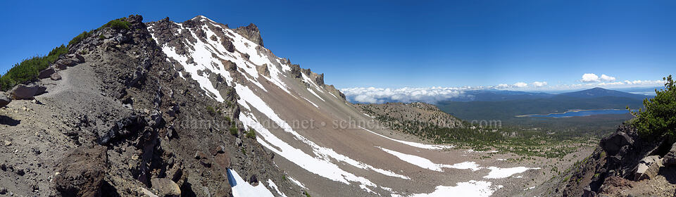 Mount McLoughlin panorama [Mt. McLoughlin Trail, Sky Lakes Wilderness,  County, Oregon]