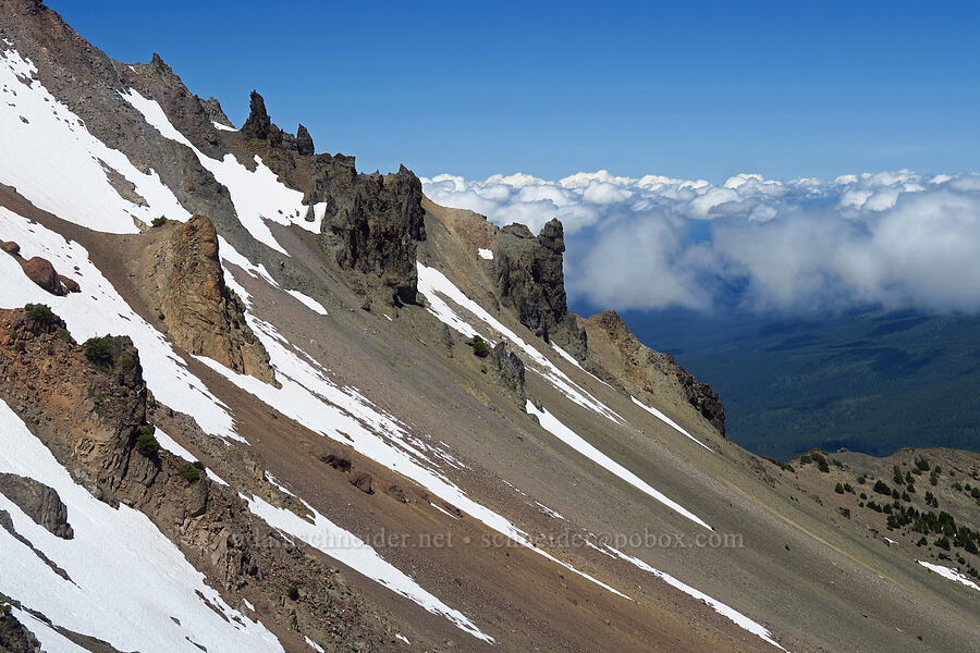 crags & clouds [Mt. McLoughlin Trail, Sky Lakes Wilderness,  County, Oregon]