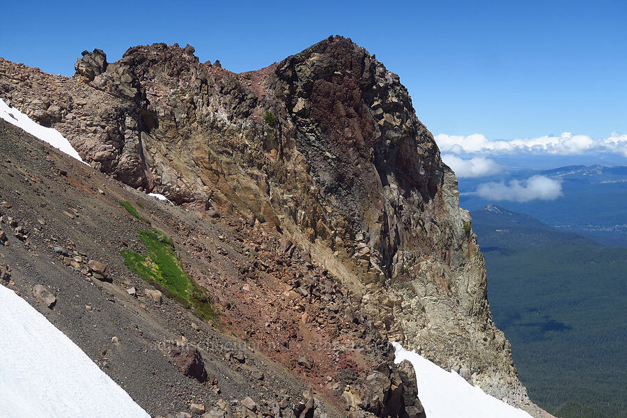 unexpected green patch [Mt. McLoughlin Trail, Sky Lakes Wilderness,  County, Oregon]