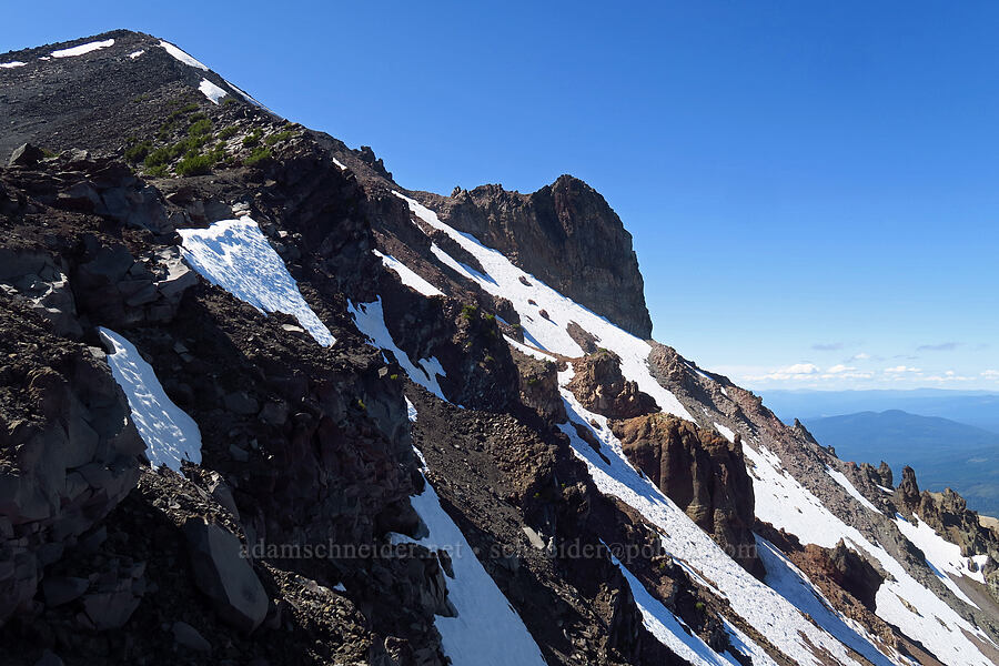 crags below the summit [Mt. McLoughlin Trail, Sky Lakes Wilderness,  County, Oregon]