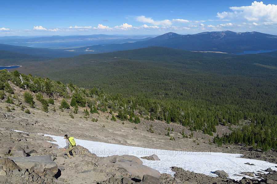 off-trail scree slope [Mt. McLoughlin Trail, Sky Lakes Wilderness,  County, Oregon]