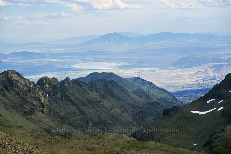 Wildhorse Canyon & Alvord Lake [Wildhorse Lake Trail, Steens Mountain, Harney County, Oregon]