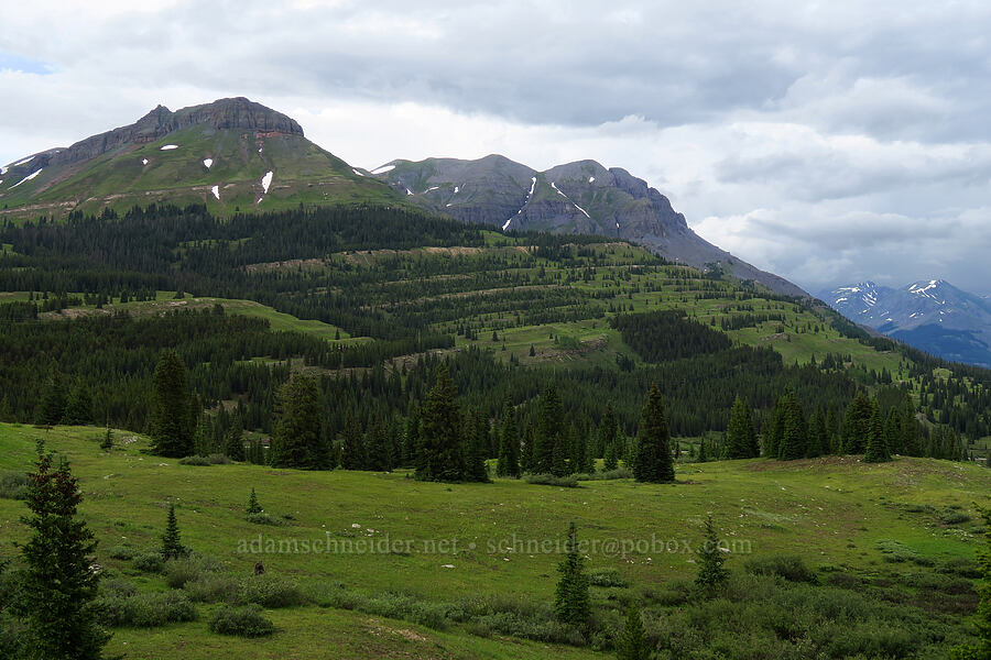 terraces below Grand Turk [Molas Pass, San Juan National Forest, San Juan County, Colorado]
