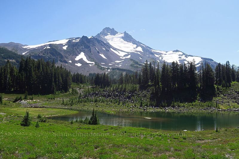 Mount Jefferson & Park Lake [Jefferson Park, Mt. Jefferson Wilderness, Marion County, Oregon]