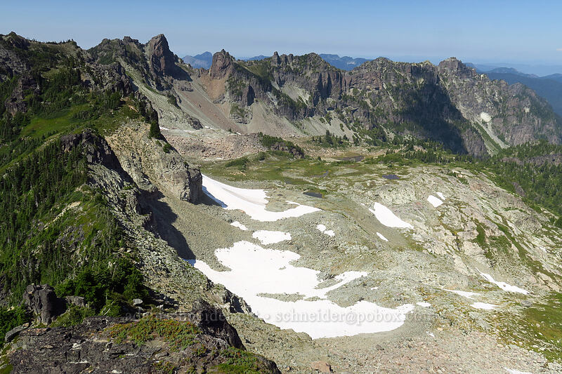 basin below Knapsack Pass [Mt. Pleasant, Mount Rainier National Park, Pierce County, Washington]