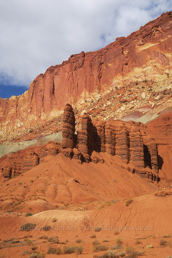 sandstone cliffs [Capitol Reef Scenic Drive, Capitol Reef National Park, Wayne County, Utah]