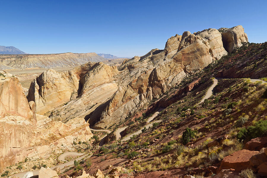 Burr Canyon & switchbacks [Burr Trail Switchbacks, Capitol Reef National Park, Garfield County, Utah]