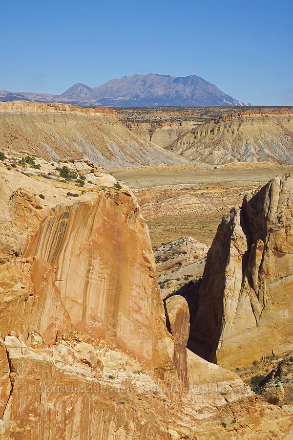 Henry Mountains & Burr Canyon [Burr Trail Switchbacks, Capitol Reef National Park, Garfield County, Utah]