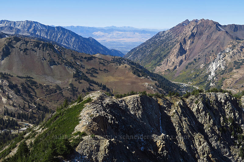 view to the west [Mount Wolverine, Uinta-Wasatch-Cache National Forest, Salt Lake County, Utah]
