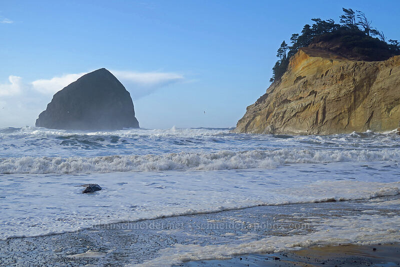 Haystack Rock & Cape Kiwanda [Cape Kiwanda State Natural Area, Pacific City, Tillamook County, Oregon]