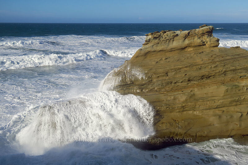 huge surf behind Cape Kiwanda [Cape Kiwanda State Natural Area, Pacific City, Tillamook County, Oregon]