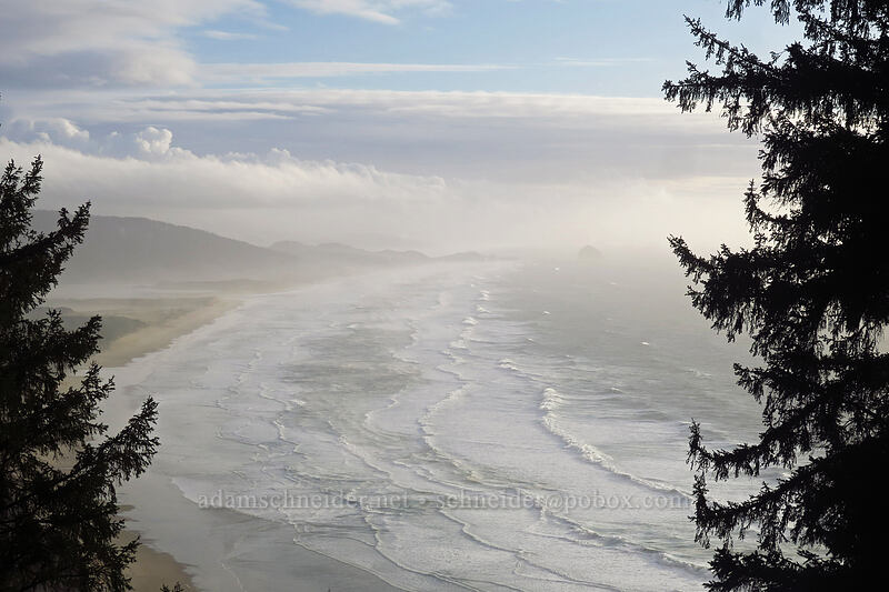 view south toward Cape Kiwanda [Cape Lookout Road, Tillamook County, Oregon]