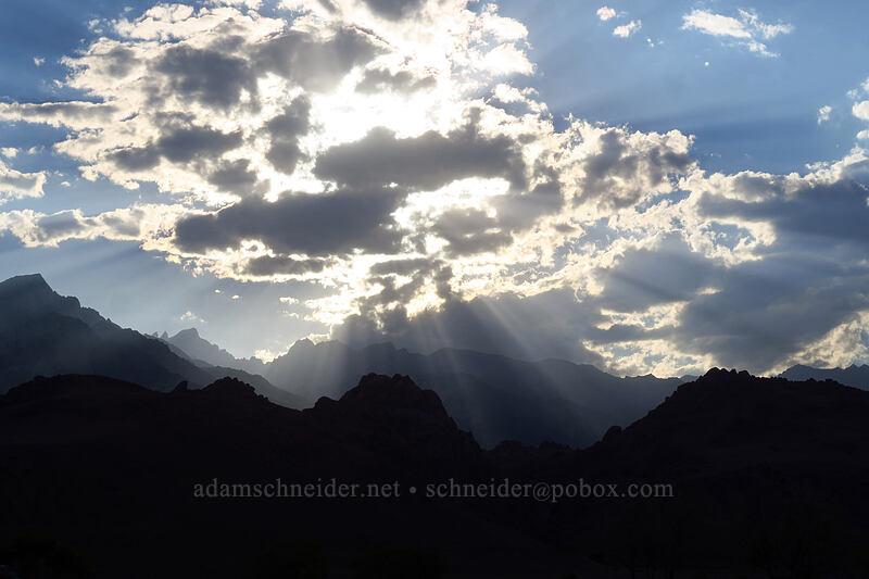 evening clouds over Mt. Whitney [U.S. Highway 395, Inyo County, California]