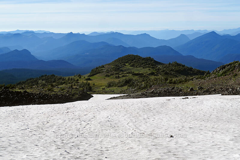 snowfield & High Camp [Adams Glacier Meadows, Mt. Adams Wilderness, Yakima County, Washington]