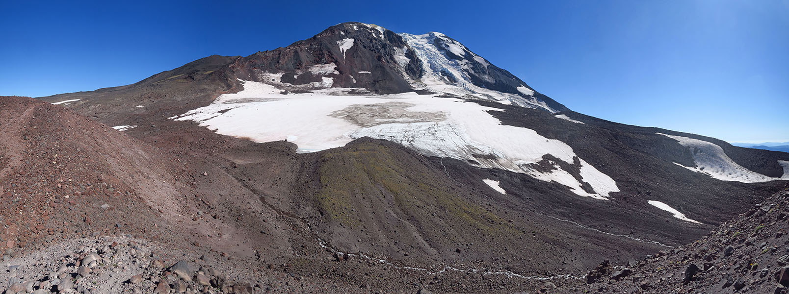 Adams Glacier panorama [Adams Glacier moraine, Mt. Adams Wilderness, Yakima County, Washington]