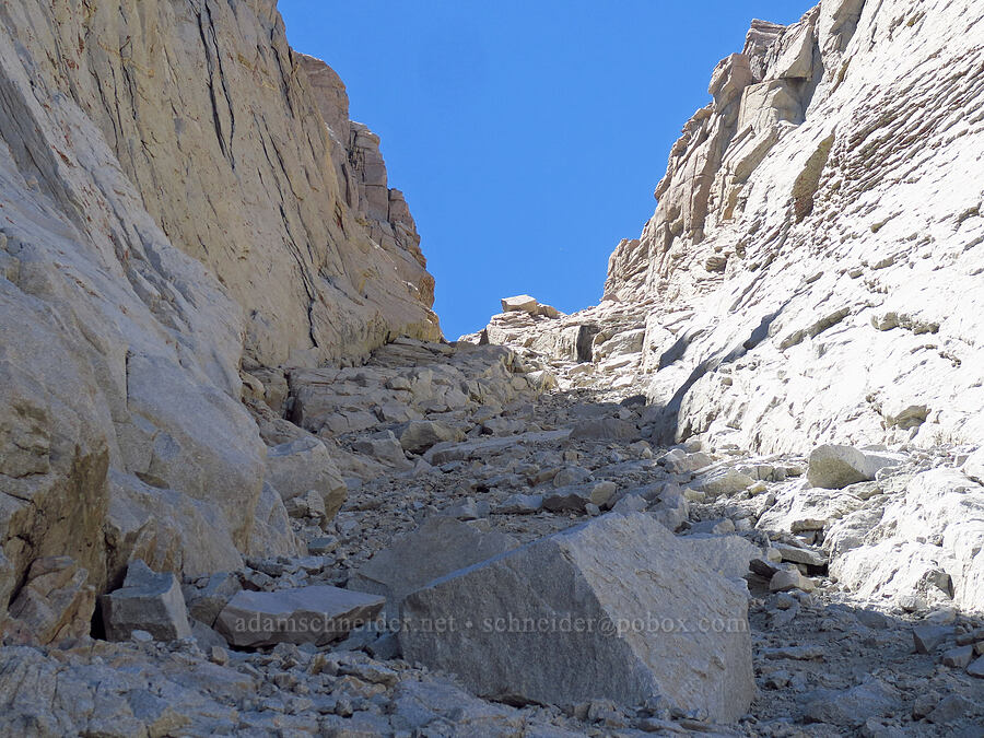 nearing The Notch [Mount Whitney Mountaineer's Route, John Muir Wilderness, Inyo County, California]