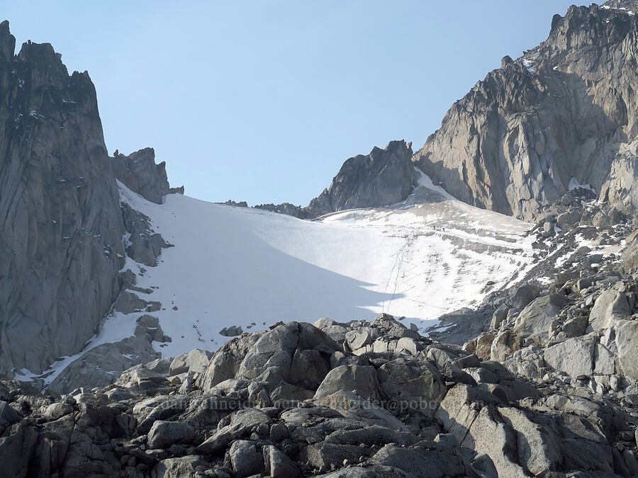snowfield east of Dragontail Peak [Aasgard Pass, Alpine Lakes Wilderness, Chelan County, Washington]