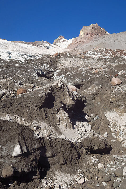 White River Glacier & Mount Hood [White River Canyon, Mt. Hood Wilderness, Hood River County, Oregon]