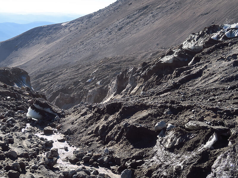 end of White River Glacier [White River Canyon, Mt. Hood Wilderness, Hood River County, Oregon]