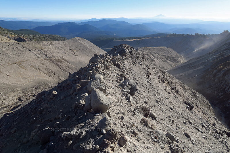 knife-edge moraine [White River Canyon, Mt. Hood Wilderness, Hood River County, Oregon]