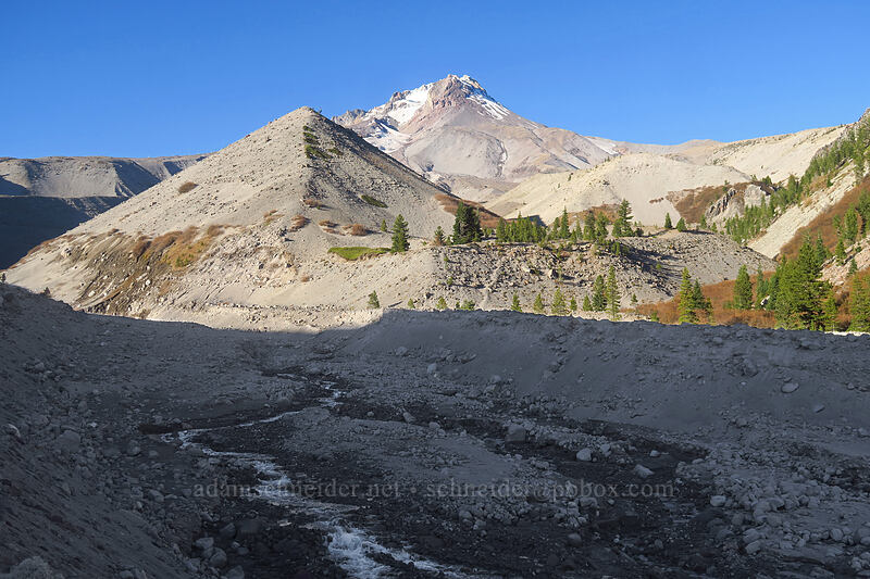 Mount Hood & moraines [White River Canyon, Mt. Hood Wilderness, Hood River County, Oregon]