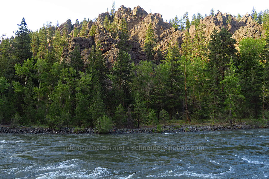 cliffs & the Naches River [Old River Road, Yakima County, Washington]