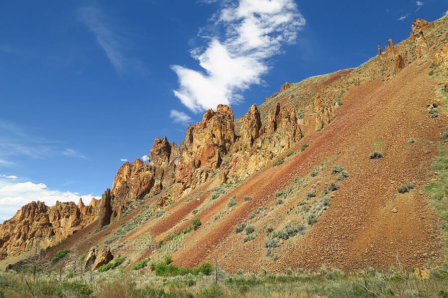 tuff formations & clouds [Leslie Gulch, Malheur County, Oregon]