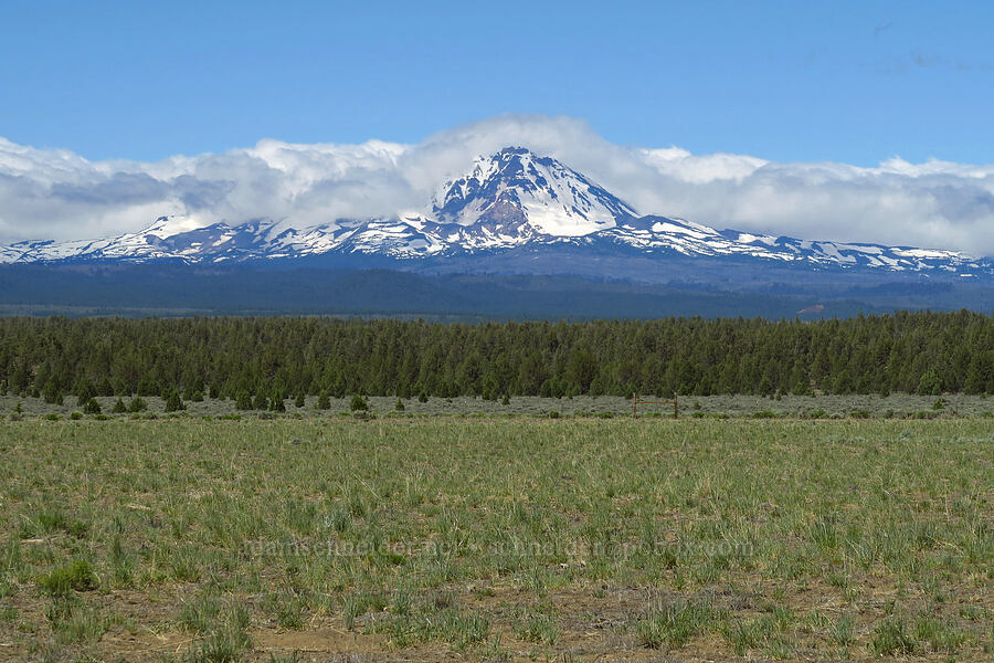 North Sister & clouds [Highway 126, Deschutes County, Oregon]