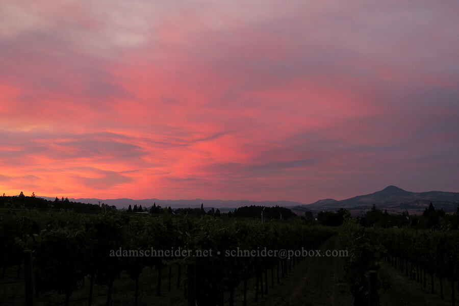 smoky sunset [Anderson Creek Road, Jackson County, Oregon]