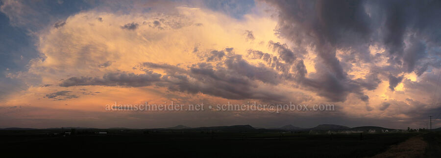 thunderclouds panorama [U.S. Highway 97, Jefferson County, Oregon]