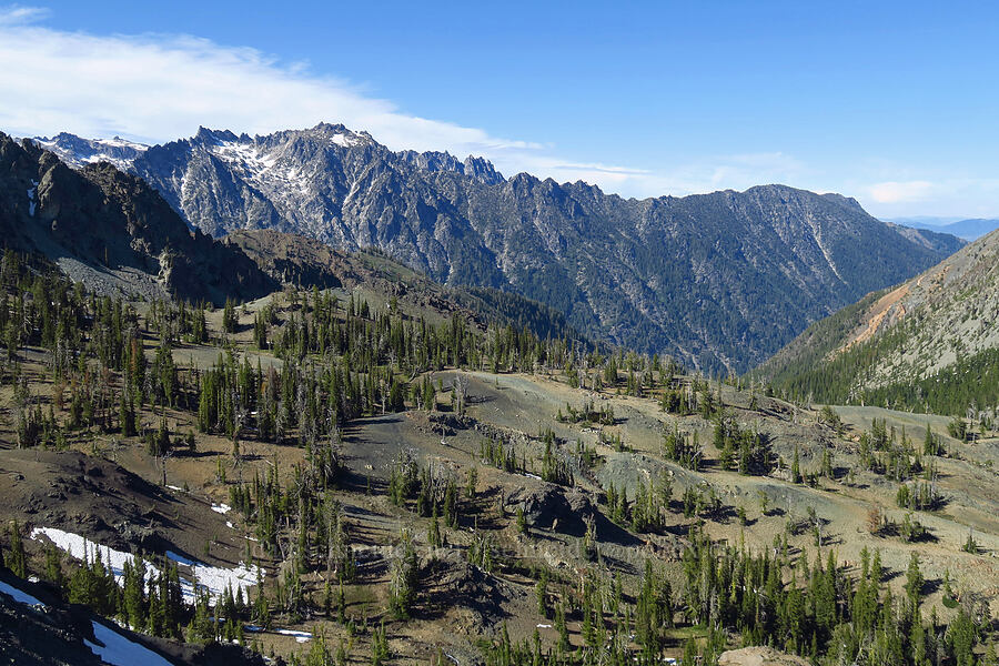 east end of the Sstuart Range [between Navaho Peak & Freedom Peak, Okanogan-Wenatchee National Forest, Kittitas County, Washington]