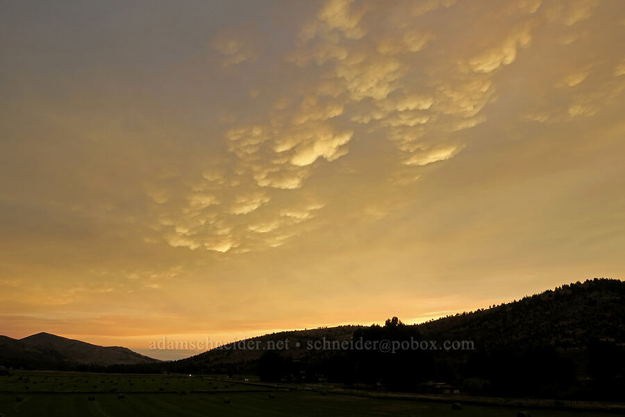smoky sunset [Fields Creek Road, Grant County, Oregon]