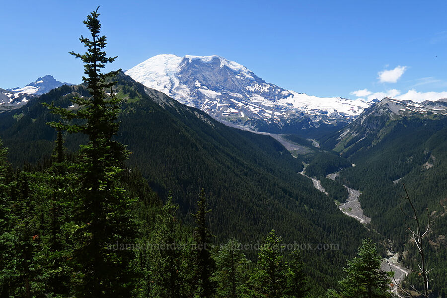 Skyscraper Mountain & Mount Rainier [Northern Loop Trail, Mt. Rainier National Park, Pierce County, Washington]