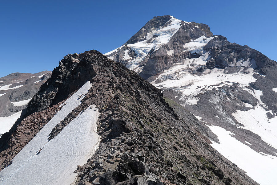 crest of Barrett Spur & Mount Hood [Barrett Spur, Mt. Hood Wilderness, Hood River County, Oregon]