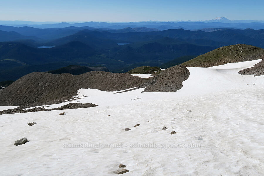 snowfields & moraines [Barrett Spur, Mt. Hood Wilderness, Hood River County, Oregon]