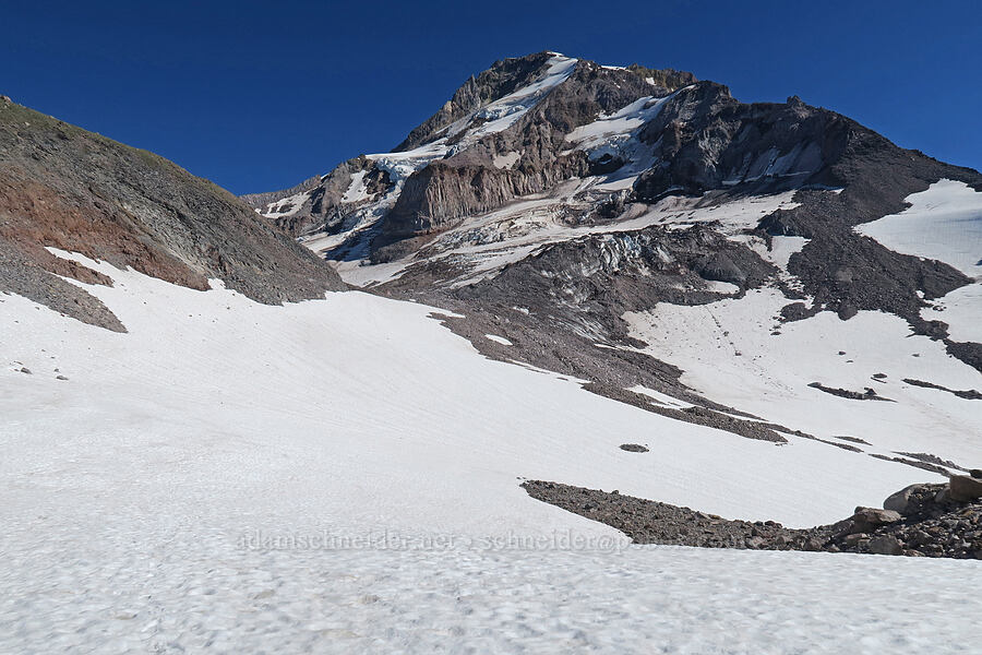 Mount Hood & Ladd Glacier [Barrett Spur, Mt. Hood Wilderness, Hood River County, Oregon]