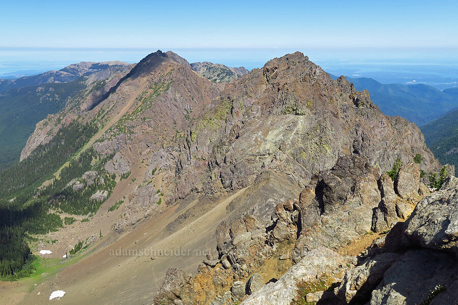 Mount Worthington & Buckhorn Mountain's northeast peak [summit of Buckhorn Mountain, Buckhorn Wilderness, Jefferson County, Washington]
