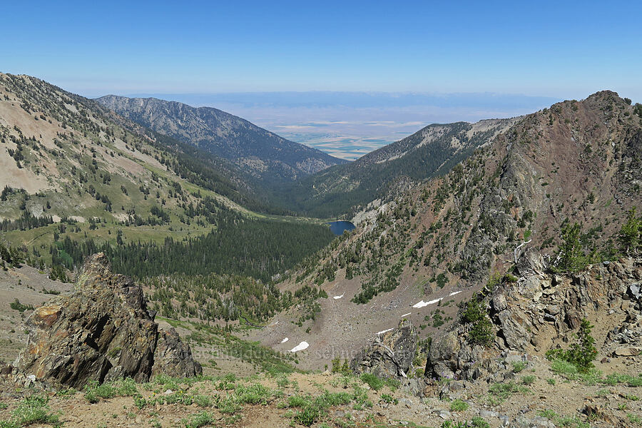 Elkhorn Mountains & Pine Creek Reservoir [Rock Creek Butte, Wallowa-Whitman National Forest, Baker County, Oregon]