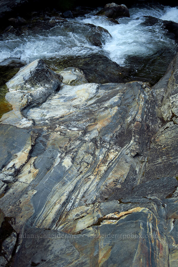 whitewater & stripey rock [Forest Road 1040, Rogue River-Siskiyou National Forest, Siskiyou County, California]