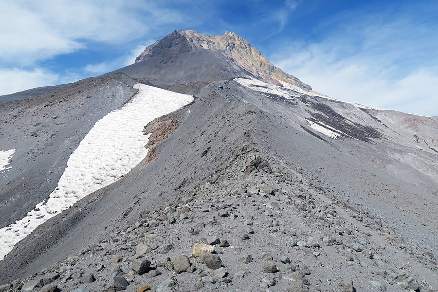 moraine & Mount Hood [Upper Wizard Way Trail, Mt. Hood National Forest, Hood River County, Oregon]